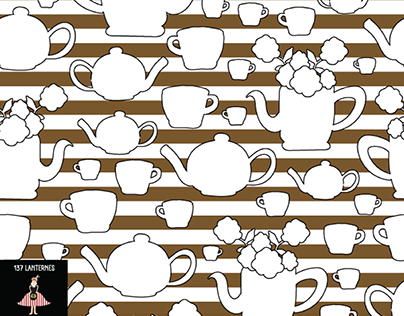 Garden Tea Party seamless pattern collection