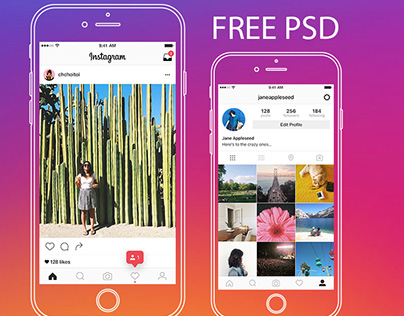 Instagram App FREE PSD