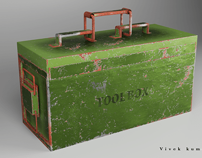 Tool box damaged and rusted