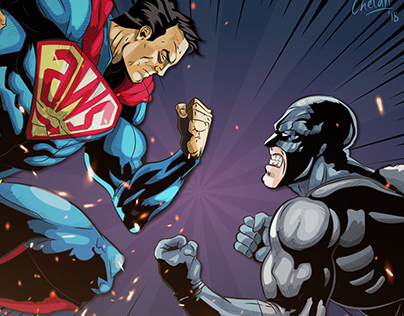 AWS Vs Azure: Comic book illustrated infographic