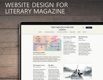 Website Design For Literary Magazine