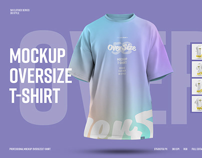 9 Mockups Oversize T-shirt + 1 Free