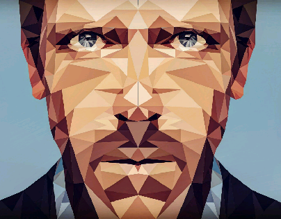 Hugh Laurie Low poly