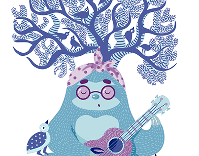 Blues to Mellows: A Sloth's Serenade