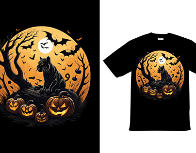 Black Panter Halloween T-Shirt Design for Halloween