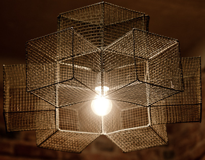 Snowflake cage chandelier