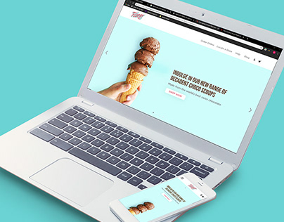 Website design (UI/UX) for an icecream company