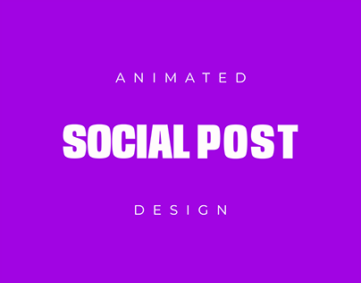 Animated Social Post Design
