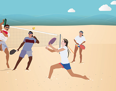 Illustration campagne beach tennis