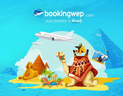 رحلتك جاهزة إلى مصر مع بوكينج ويب Instagram Post Design