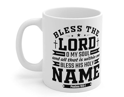 Inspirational Bible Verse Mug Design