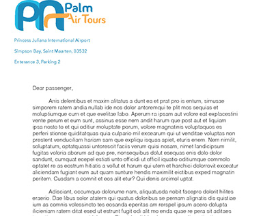 Palm air tours letterhead