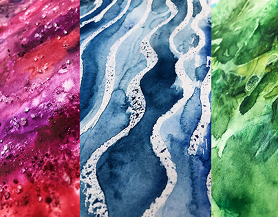 Playground watercolor - how to make abstract texture