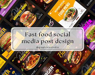 Fast food social media post design
