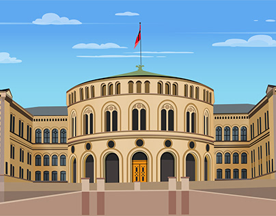 Guided tours of the Parliament building vector
