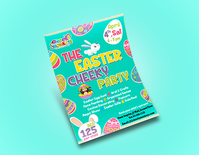 Cheeky Monkeys Easter Party Poster
