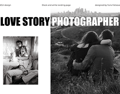 Love-story photographer website | Landing page