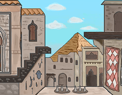 2D Art Project- Wizard in Old Cairo