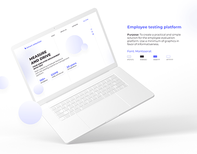 Home page of the employee evaluation platform