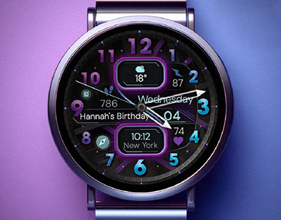 Colorful Analog Watch Face for Wear OS