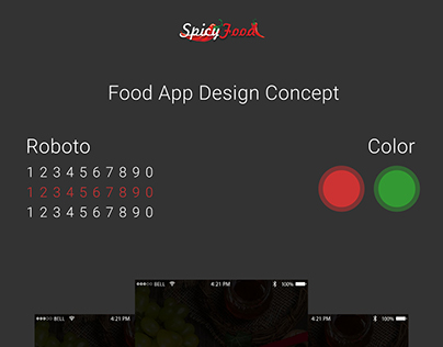 SpicyFood App Design Concept