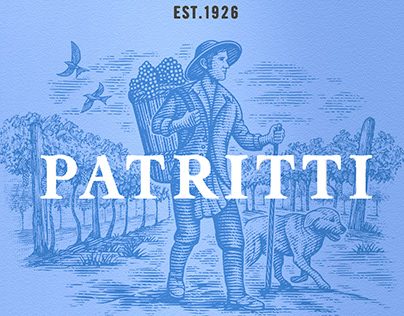 Patritti Wine Label Illustrated by Steven Noble