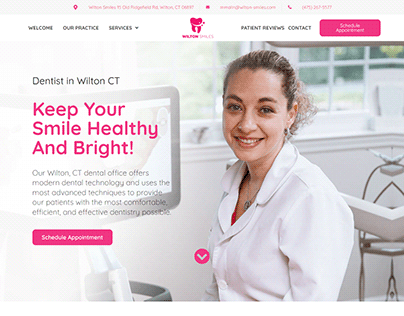 Wilton Smiles Dentist Website