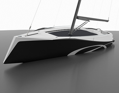 Symmetry racing solar Yacht.