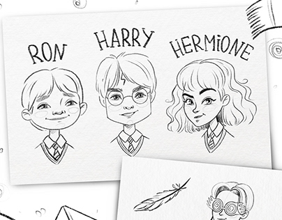 Character design sketches. Harry Potter