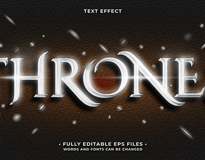 Thrones text effect editable eps cc