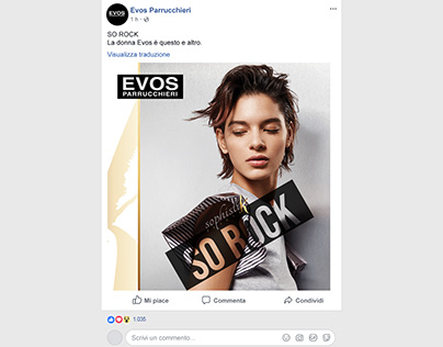 Post facebook-instagram Evos parrucchieri