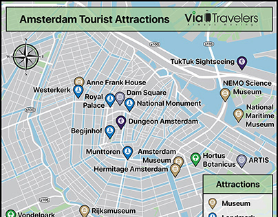Amsterdam Attractions Map