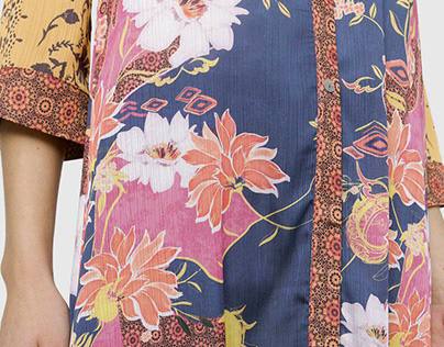 Floral Print Design for Kimono
