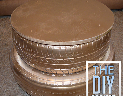 How to Recycle your old Tire into a DIY Golden Table