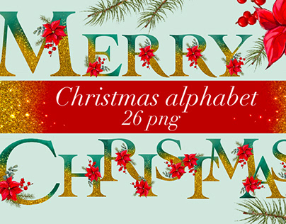 Clipart Christmas alphabet