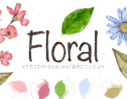 Floral Vectorised Watercolour