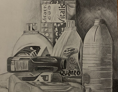 Desenhos a vista e transformação- garrafas