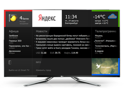 LG Smart TV widget for Yandex
