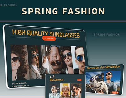 Sunglasses Website Landing Page UI Design