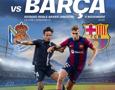 Football Matchday Poster - Barça Real Sociedad.
