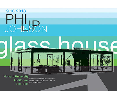 Philip Johnson Glass House Poster Design