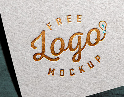 Free Gold / Silver Foil Textured Card Logo Mockup PSD
