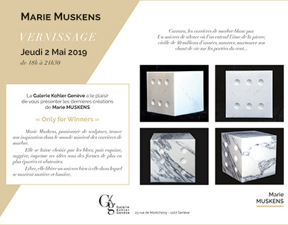 Invitation card Galerie Kohler Genève
