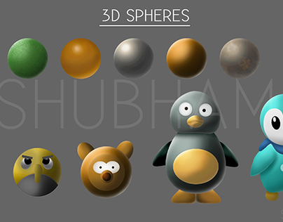 Painted Characters made using painted 3d spheres
