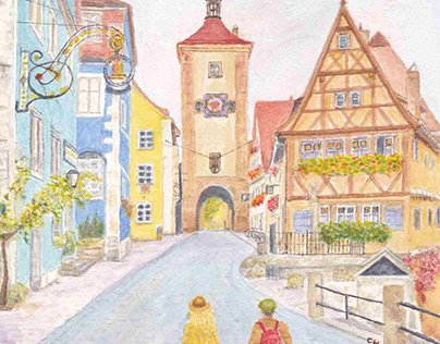 Watercolour Exercise - Rothenburg