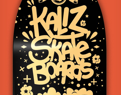 Diseño Skateboard Kaliz Store - GOLD SKULL