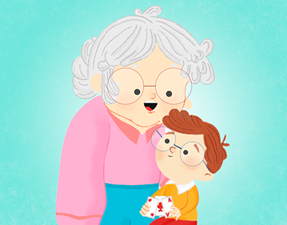 Ilustraciones cuento infantil Preguntame abuelita