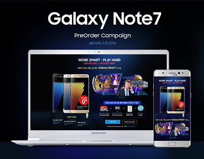 Galaxy Note7 Preorder Landing page