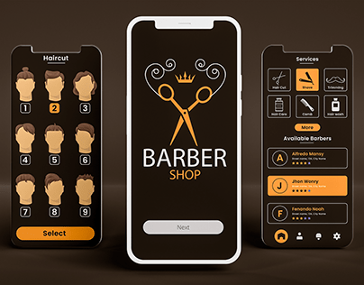 User interface web design barbershop / web designer