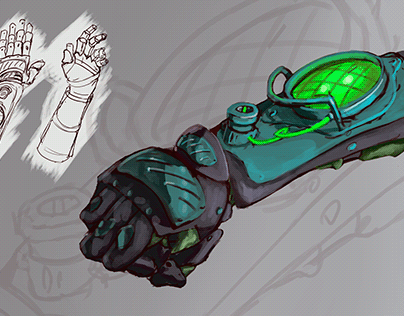 Steampunk glove concept